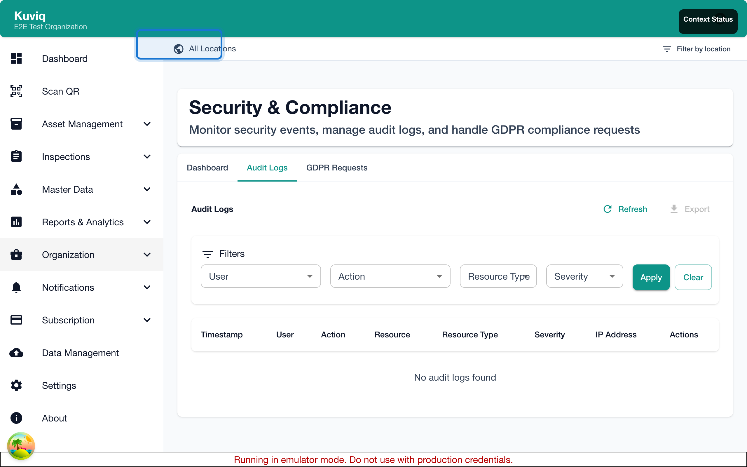 Audit Logs | Kuviq Documentation