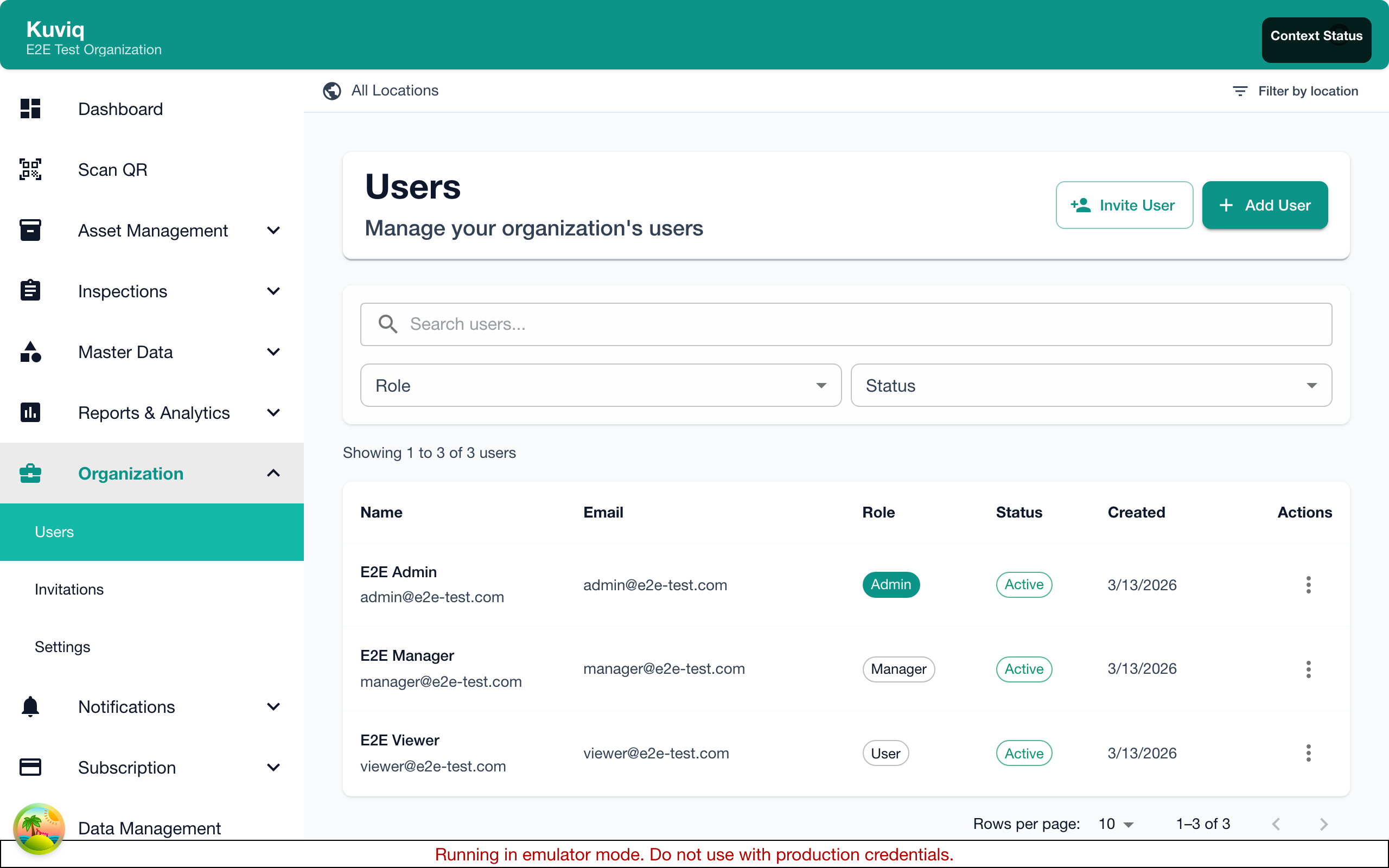 Users List